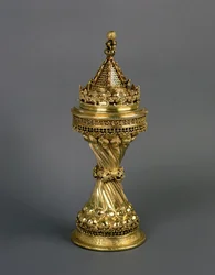 Warden Hills Salt, gepresenteerd aan New College, Oxford door Walter Hill, Warden van 1475-94, ca. 1475-94