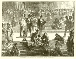 Westminster Hall: Wachten op de stemming over de hervormingswet