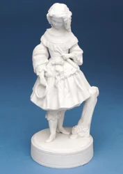 Witte Parian figuur van een meisje (keramiek) (metgezel van 315344)