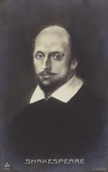 William Shakespeare (c1564-1616), Engels toneelschrijver en dichter (litho)