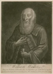 William Walker, op de leeftijd van 123, geboren in 1613, overleden in 1736