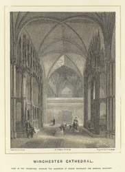 Winchester Kathedraal, presbyterium met de kapellen van Bisschop Waynfleet en Kardinaal Beaufort
