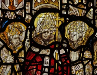 Raam met St. Martinus als bisschop