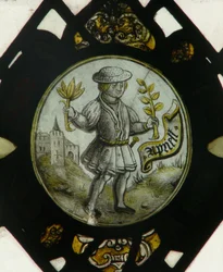 Raam S2 met de Arbeid van de Maanden: April