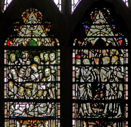 Raam c7 met de Begrafenis van de Maagd Maria