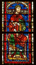 Raam met een genealogische figuur: Naäson