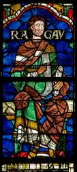 Raam met een genealogische figuur: Ragau