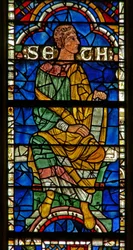 Raam met een genealogische figuur: Semel