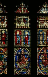 Raam met genealogische figuren inclusief Obed