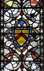 Raam n4 met grisaille & wapenschild