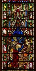 Raam w26 met de dood van St. Nicolaas