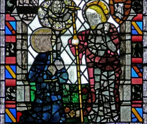 Raam w4 met een Opstandingsscène: de verschijning aan St. Petrus