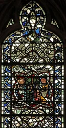 Raam w57 met de Begrafenis van de Maagd Maria