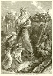 Binnen het fort van Futtehgurh