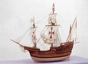 1:20 schaalmodel van de Santa Maria