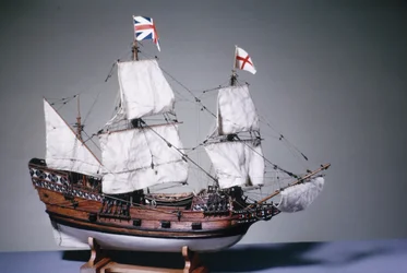 1:60 schaalmodel van de Mayflower van 1620