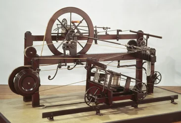 Replica van het spinnewiel uitgevonden door Samuel Crompton, c.1772-79