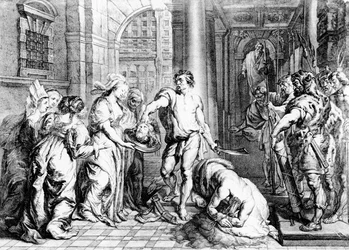De executie van St. Johannes de Doper, gegraveerd door Martin I van den Enden