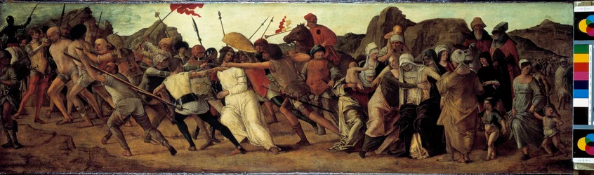 Op weg naar de Calvarieberg Schilderij door Ercole de