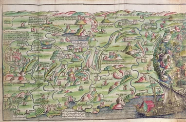 Kaart van de stad Jeruzalem, uit 