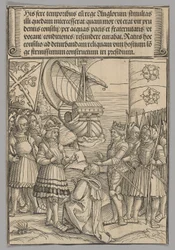Maximiliaan en Hendrik VII van Engeland, plaat 11 uit Historische Scènes uit het Leven van Keizer Maximiliaan I van de Triomfboog