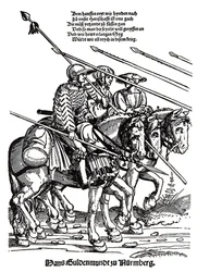 Militaire campagne van de Landsknechten