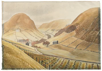 Korenschoofjes en boerderijen - Hill Farm, Capel-yffin, Wales, 1938