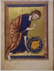 Codex 2554, folio I verso, volledige pagina: miniatuur, ca. 1225-1250 (temperaschilderij)