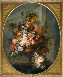 Bloemen in een gouden vaas ...