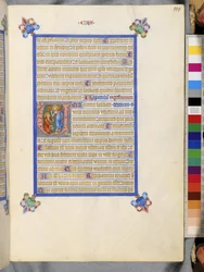 Volledige pagina: omkaderde tekst met historiserende initiaal 