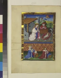 Volledige pagina: miniatuur, ca. 1464 (temperaschilderij)