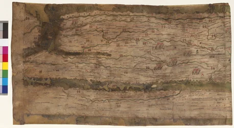 Gallië en Noord-Afrika tussen Dellys en Jijel; het zuiden van Groot-Brittannië linksboven.