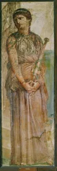 Medea met zwaard, Herculaneum, Italië (fresco)