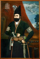 Portret van Muhammad Shah Qajar, koning van Perzië ...