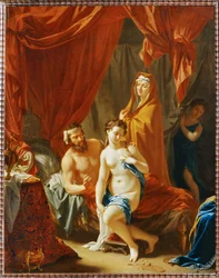 Sarah presenteert Hagar aan Abraham - Sarah presenteert Hagar aan Abraham ...