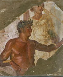 Zegevierende atleet, Pompeii, Italië (fresco)