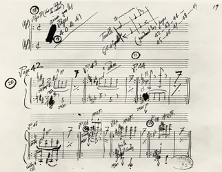Handgeschreven manuscript van Parade