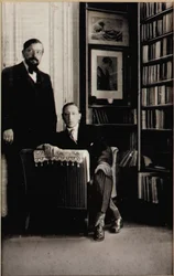 Portret van Igor Stravinsky en Claude Debussy ten tijde van de Diaghilev Ballets 