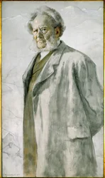 Dichter Henrik Ibsen (schilderij op doek)