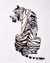 Majestueuze gestreepte tijger