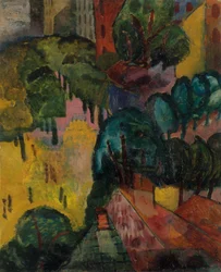 Parijs stadsgezicht, ca. 1906-09 (olieverf op karton)