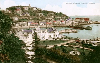 Princess Gardens en Vane Hill, Torquay, Devon, begin 20e eeuw