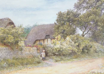 Huisje in Gloucestershire (aquarel op papier)