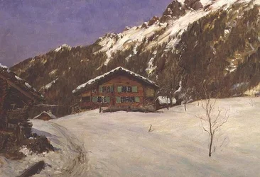 Chalet in de sneeuw