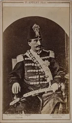 Portret van Nasser al-Din Shah Qajar 1831-1896, Shahanshah van Perzië, c. 1870