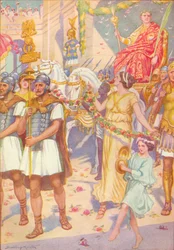 Zijn voortgang was als die van een koning