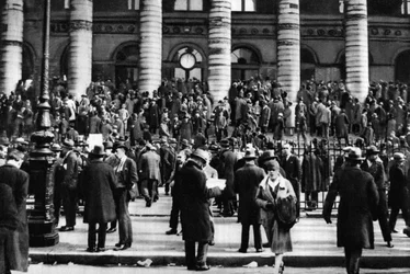 Onderhandelen buiten de Beurs, Parijs, 1931