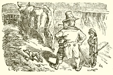 Het hert in de os-stal