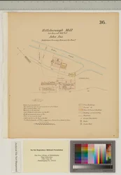 Plan voor Hillsborough Mill, Middletown Township, Delaware, illustratie uit 