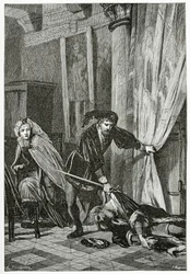Scène uit Hamlet, 19e eeuw